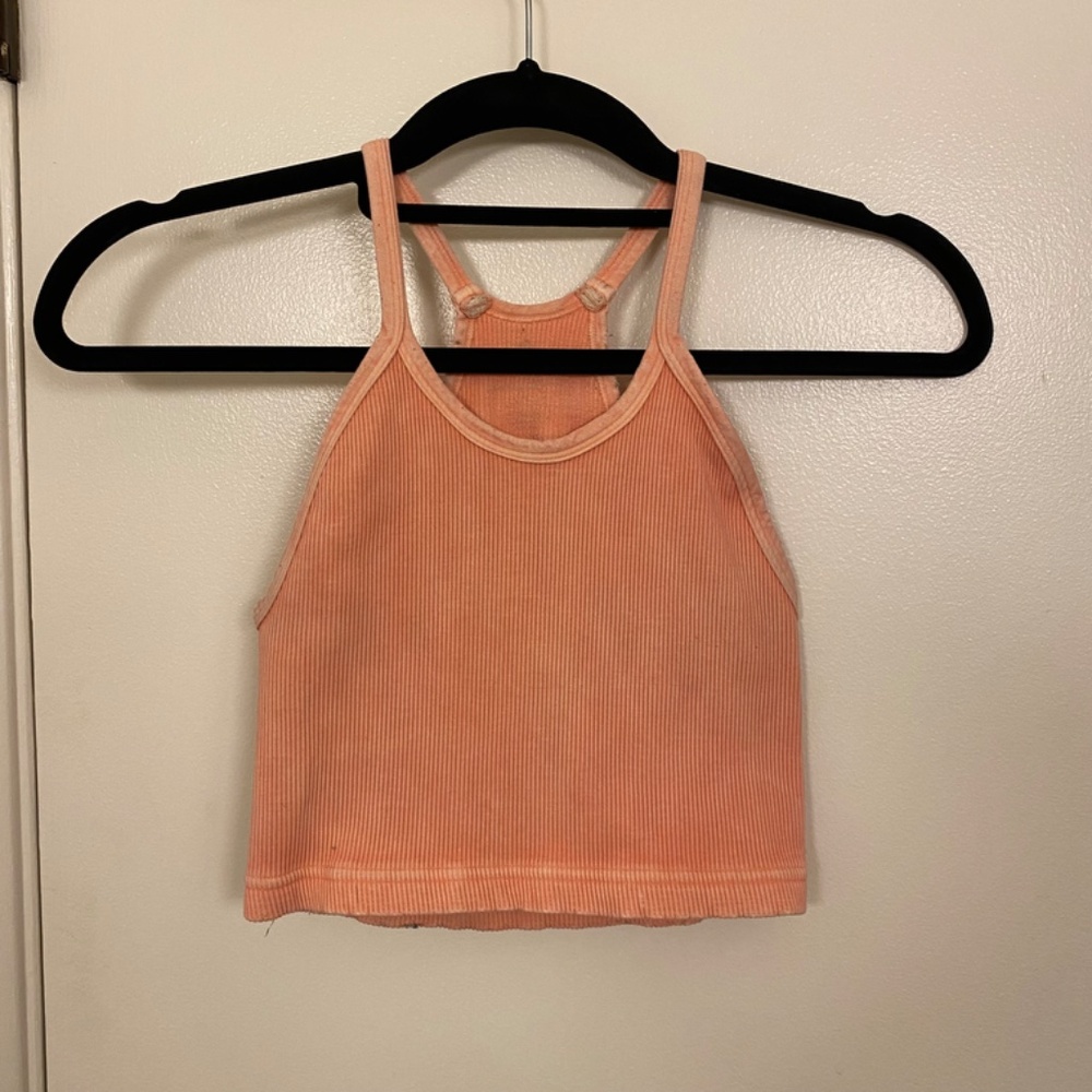 (Light Pink) Free People Happiness Runs Crop Tank - Size M/L